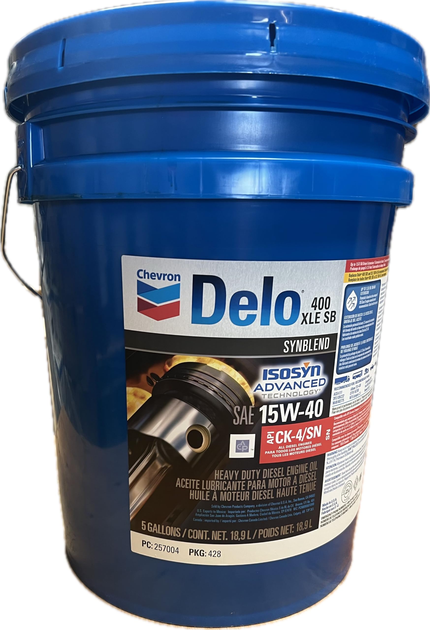 Aぇgroup D.N.A. CD Delo 400 XLE SB SAE 15W-40 | Chevron Lubricants (US)